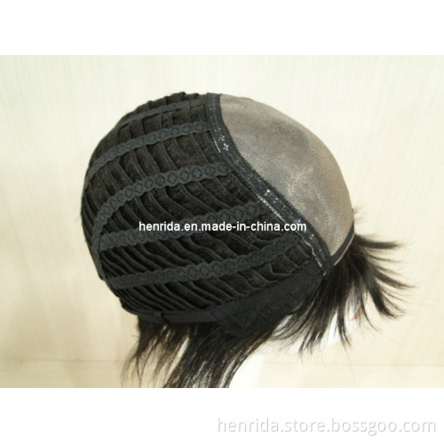 Mono Top Wig, Half Hand-Tied Wig